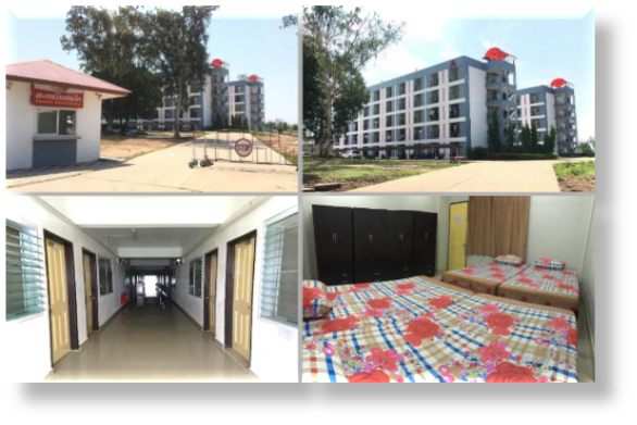 A 195-room dormitory for staff with maximum security and minimal cost