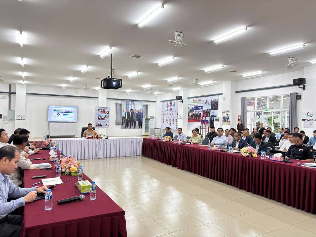 Deputy Prime Minister and Minister of Finance Mr Santiphab Phomvihane and his delegation on July 31 inspected operation… — 4